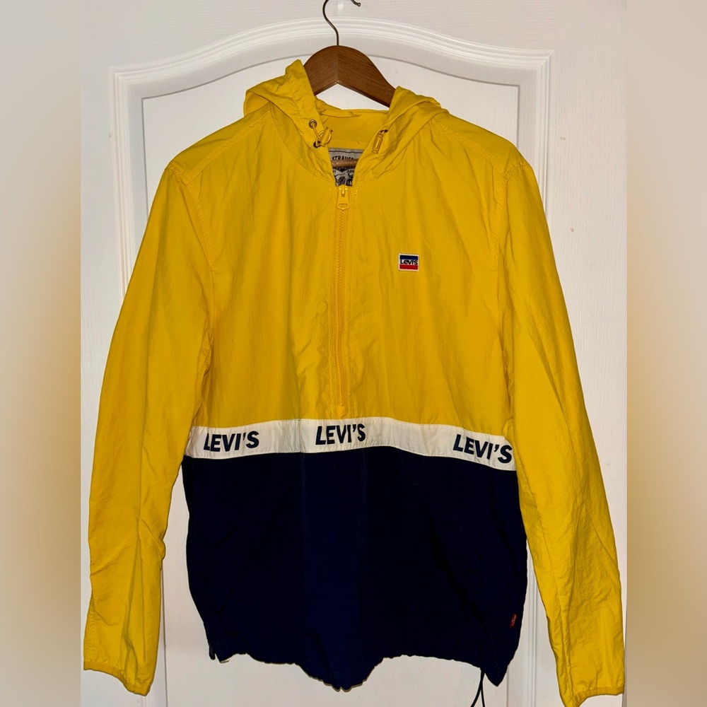 Levi's Yellow and Dark Blue Windbreaker